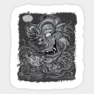 Werewolf or Wolfman Sticker